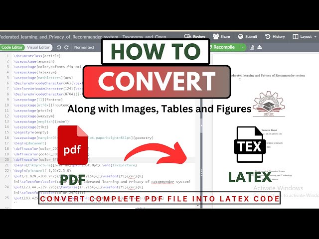 How to Convert PDF File into LATEX code | PDF to TeX Conversion