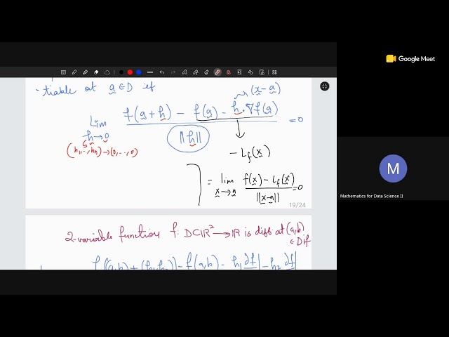 Maths 2 | Hessian Matrix and Differentiability | Week 11