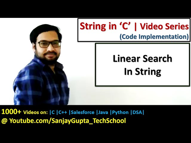 Search whether a character is present in string or not in c programming language