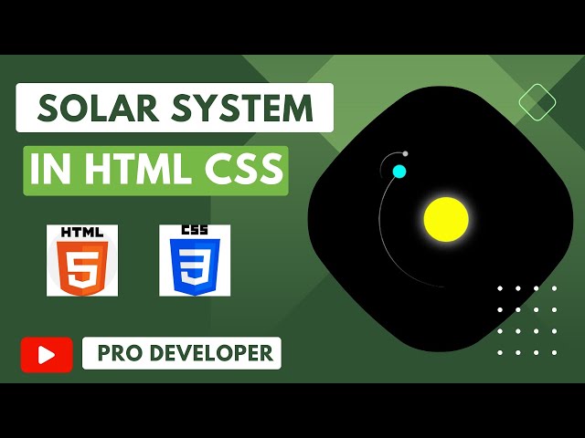 Solar System in HTML and CSS | Pro Developer