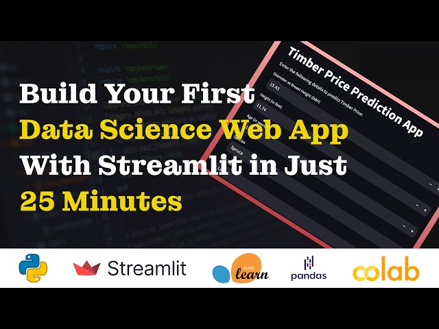 Build Your First Data Science Web App in Python Using Streamlit - All in Google Colab