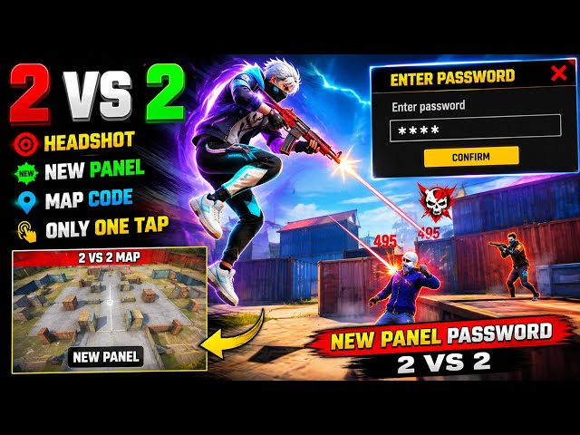 🔥Craftland 2v2 New VIP Panel Map Code & Password 2026 | Free Fire New Craftland Code 😱