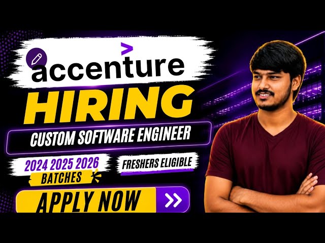 Accenture Custom Software Engineer Hiring 2026 🔥 | Freshers & 0-2 Years | Hyderabad | Apply Now