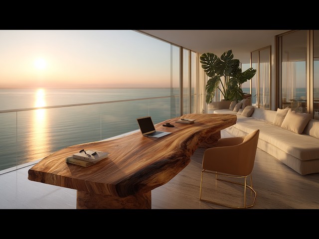 Deep Work Music | The Live Edge Study | Warm Ambient Beats for Deep Focus & Sunset Seas