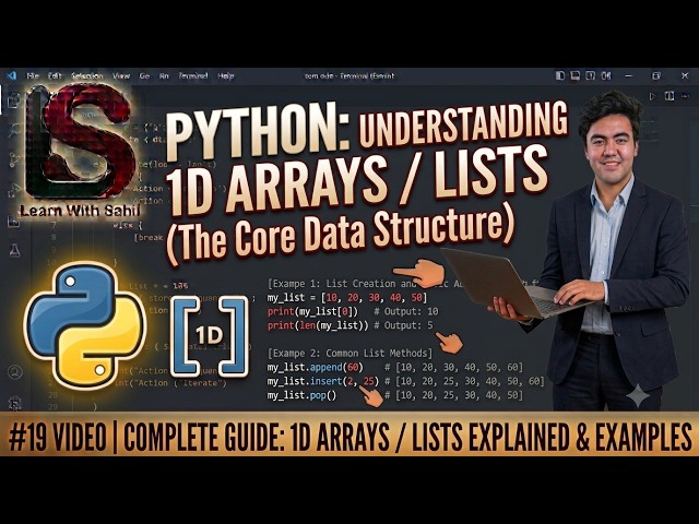 Python Lists & 1D Arrays Explained | IGCSE | python | programming | computer science