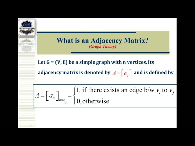#99 II Adjacency Matrix Representation of a Graph II Discrete Mathematics