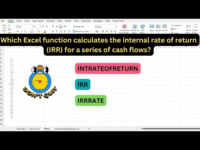 #272 - Excel formula question and answer