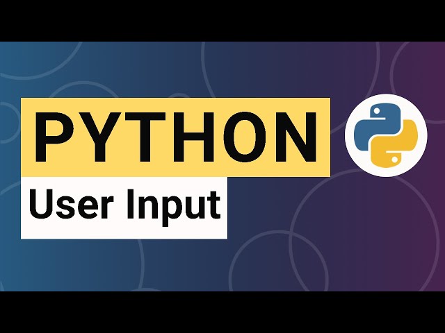 Python Tutorial 09: Input() Function - Getting User Input