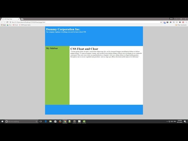 CSS Float and Clear Tutorial