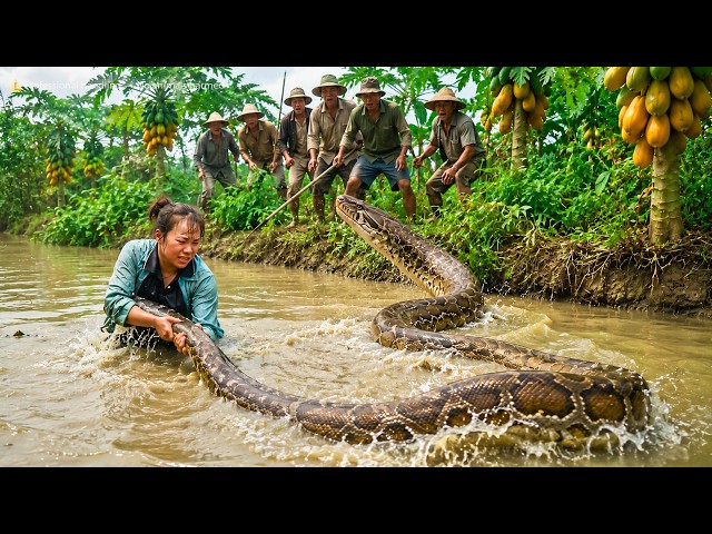 72 Hours No Escape: A Giant Python Attacks A Girl In The Canal While Harvesting Papayas!