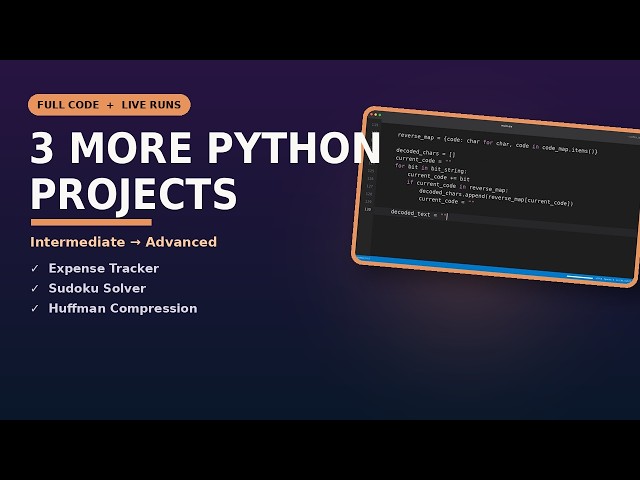 3 Python Projects That Separate Beginners From Real Programmers #python #pythonprogramming