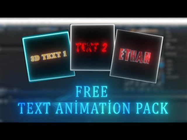best after effects text pack