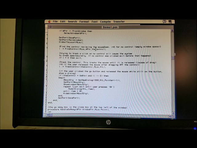 Pascal Programming for Vintage Macintoshes (Turbo Pascal v1.1 for Mac plus Cooperative Multitasking)