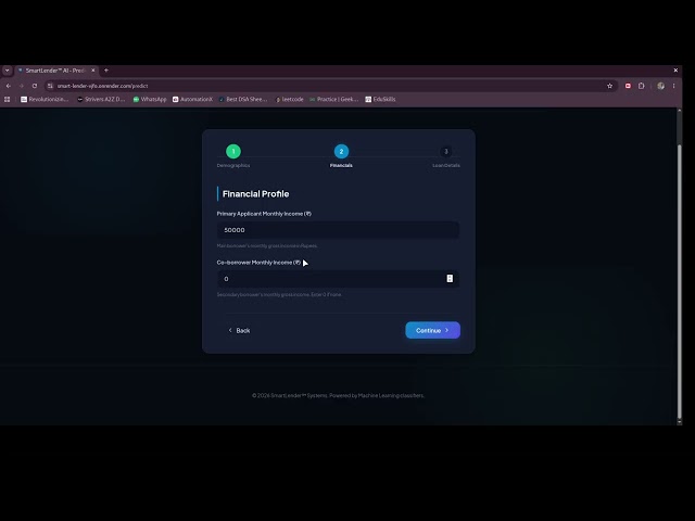 Smart Lender | AI Powered Loan Approval Prediction System using Machine Learning | Flask + Python