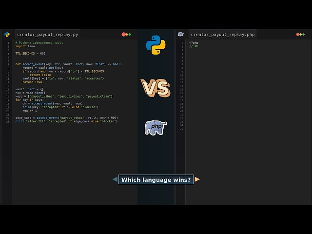Python vs PHP Creator Payout Replay Trap #payments