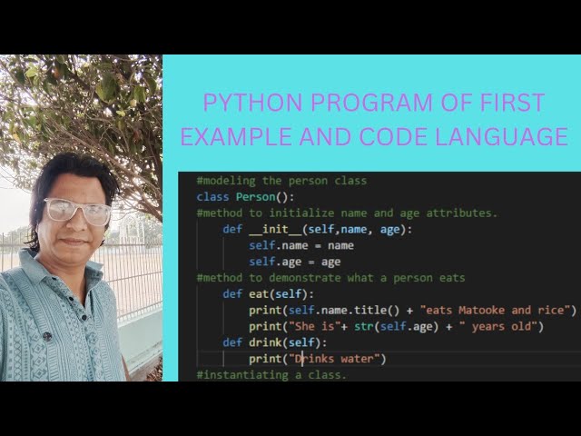 PYTHON PROGRAM FIRST EXAMPLE OF CODE LANGUAGE  LECTURE SERIES