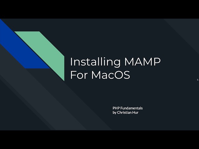 Installing MAMP on Mac