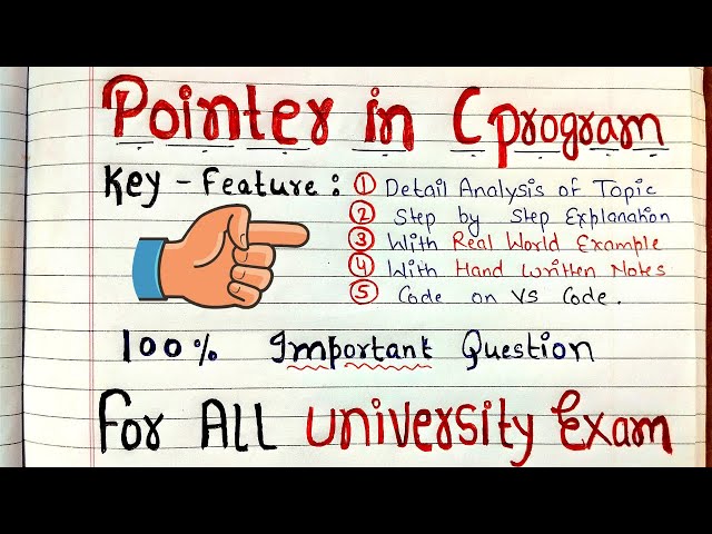 Pointers in C | C Programming Tutorial | With Handwritten Notes | Code Hacker