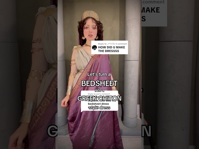 Greek chiton style dress tutorial 🫶🏻 #byhelgam #epicthemusical