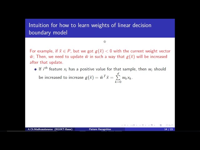 Lec#30 Perceptron Learning Algorithm