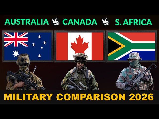 Australia vs Canada vs South Africa: Military Power Comparison 2026 🇦🇺🇨🇦🇿🇦