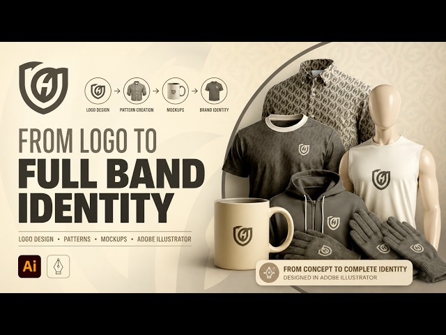 I Designed a Complete Brand Identity From Scratch | Logo, Patterns & Mockups