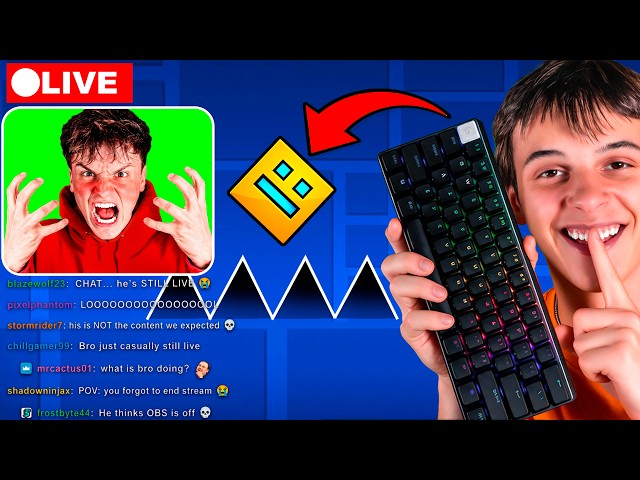 I Pranked My Friend With a WIRELESS KEYBOARD in Geometry Dash… *RAGE*