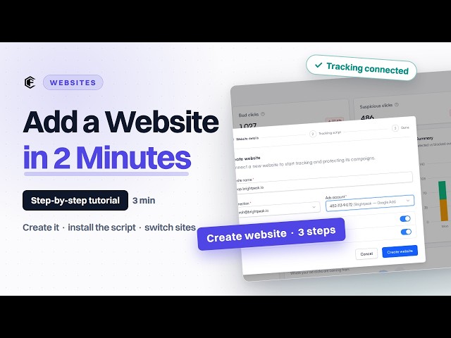 How to Add a New Website in ClickFortify in 3 Steps