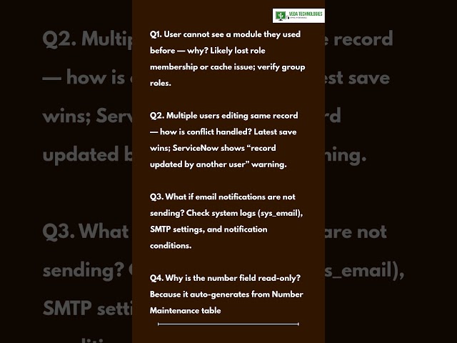 ServiceNow Interview Questions & Answers for Freshers (Basic Level)