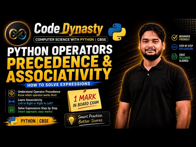 Python Operator Precedence & Associativity | How to Solve Expressions in Python | CBSE Class 11