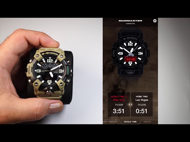 Casio G-Shock MudMaster British Army Edition GG-B100BA-1A in Camo review, & walkthrough w/ Connected