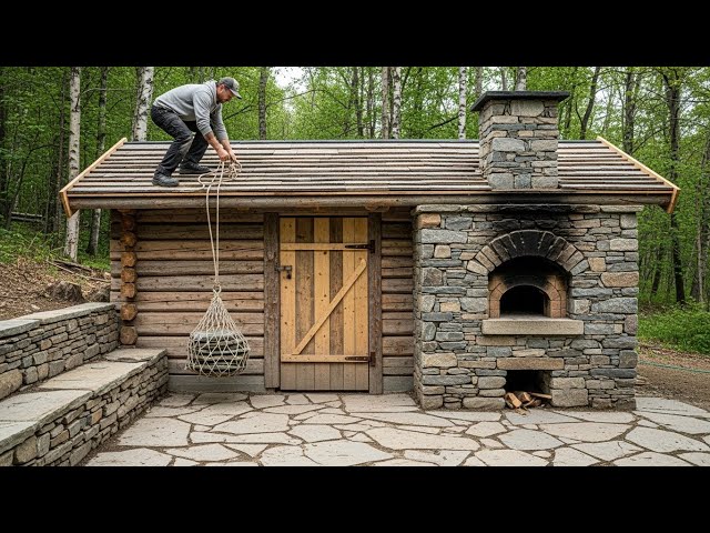 30 Tage: Warme Holz-Hütte bauen als Unterschlupf im Amazonas-Regenwald | Bushcraft, Überleben