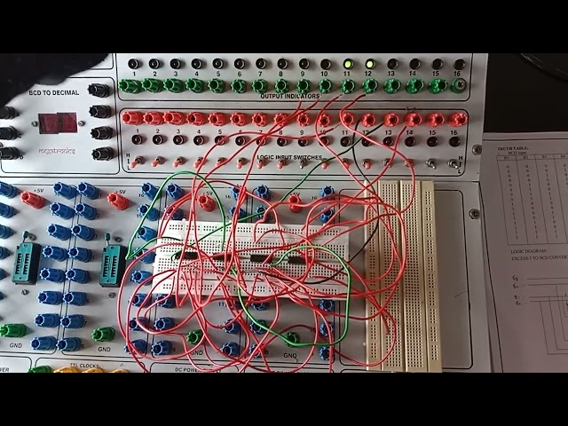 7.Design and implementation of code converters such as BCD to excess-3 code and vice versa