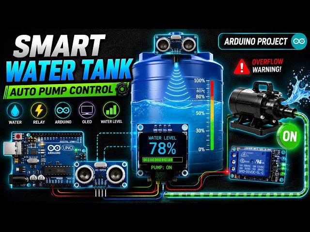 Smart Water Tank Monitoring System Using Arduino & Ultrasonic Sensor