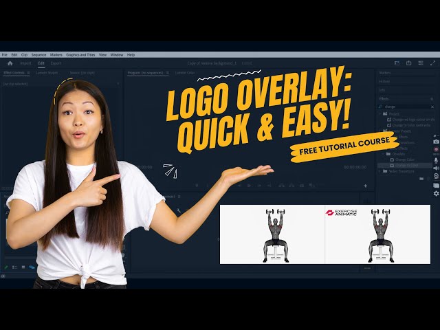 Easy Logo Overlay on Exercise Videos: Adobe Premiere Pro Tutorial for Beginners