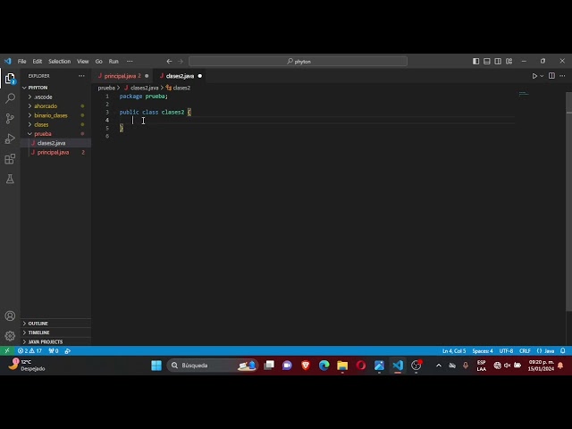 Crear clases en java en Visual Estudio Code - Super sencillo