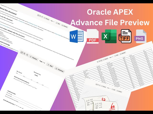 Oracle APEX Advance File Preview