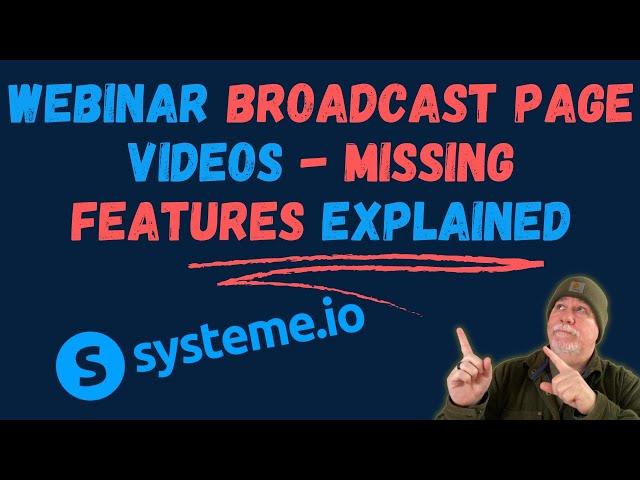 Systeme.io Webinar Page Videos vs. Other Funnel Page Videos