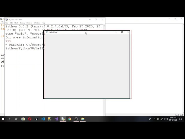 Python GUI(PyQt5) Dev Tutorial- #1 setting up and Hello World App