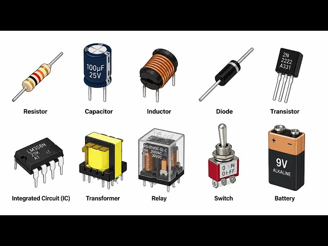Every Type of Electronic Component Explained | Electronics Basics for Beginners