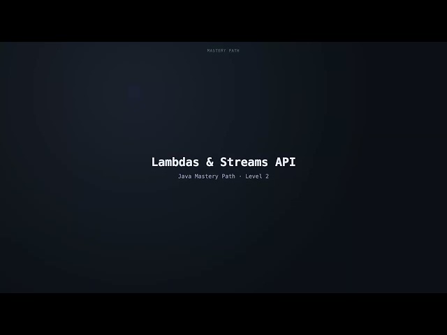 Java Level 2 Intermediate: OOP, Collections, Generics, Streams & Exceptions