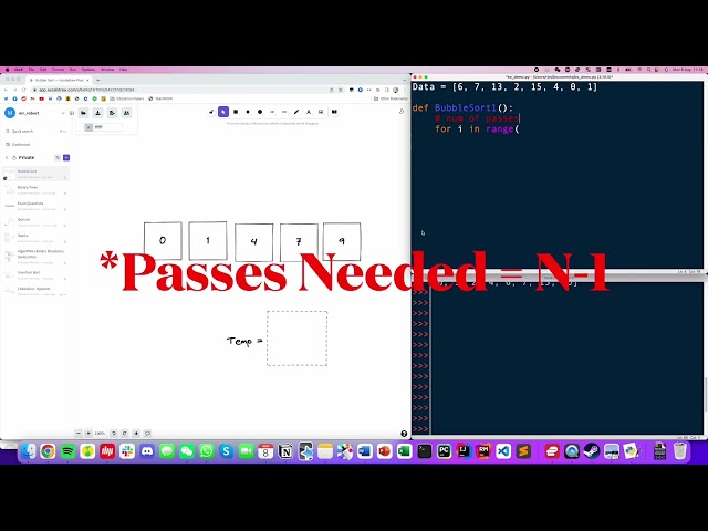 Bubble Sort Algorithm | CIE A Level Computer Science (9618)