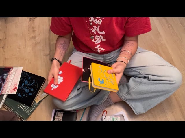 Los sketchbooks/arte libros de alguien que documenta su vida a través del arte