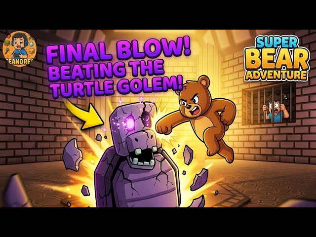 Turtle Golem Boss Fight | Super Bear Adventure Full Walkthrough