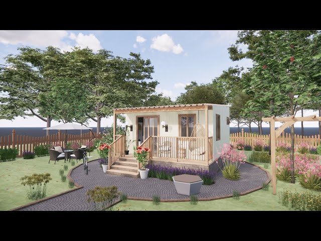 16x16 ft Wooden Tiny House Design (270 Sqft) | Simple & Charming Home