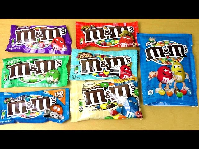 M&M's in different Flavors [Mars mms  Variety Review]