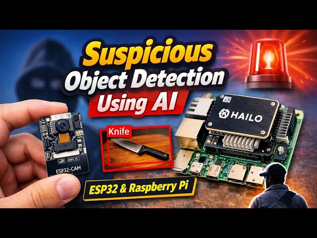 Suspicious Object Detection Using AI | ESP32-CAM + Raspberry Pi 5 (Low-Cost, Wearable Idea)
