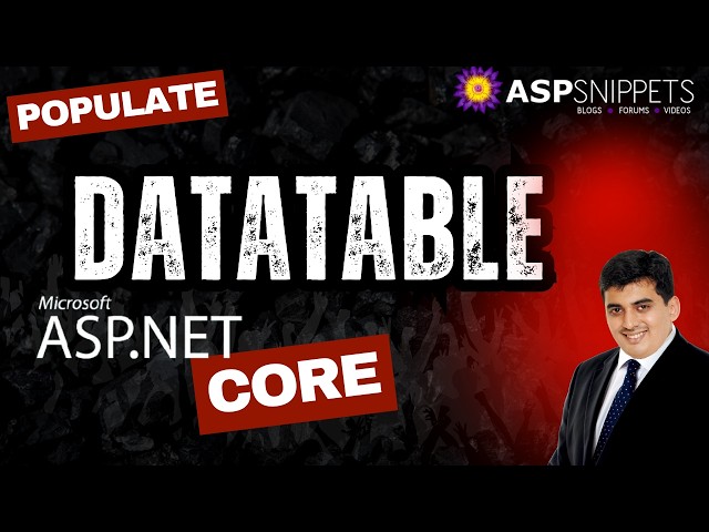 Populate DataTable in ASP.Net Core