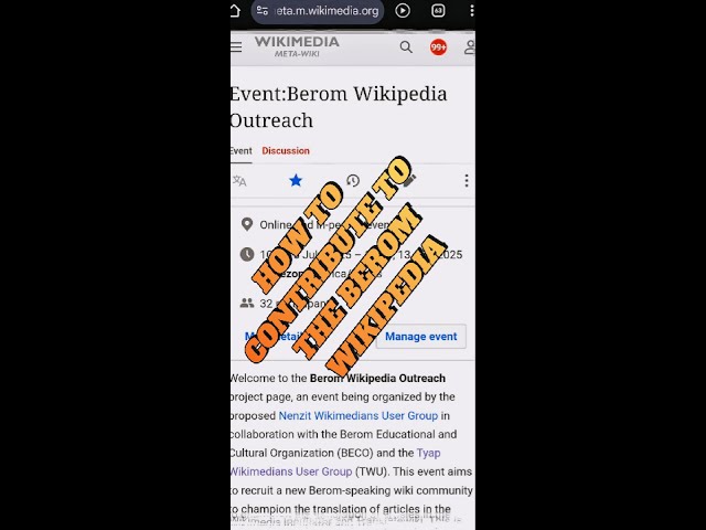 How to Contribute to the Berom Wikipedia