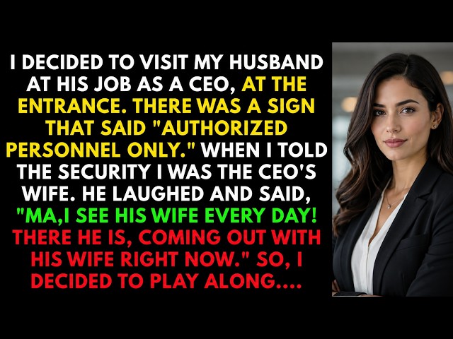 i visited my husband’s office, but security said his “wife” was inside—so i played along and exposed